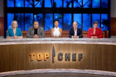 Clare Reichenbach, Michael Mina, Kristen Kish, Tom Colicchio, and Gail Simmons, 'Top Chef' Season 23, Episode 8, Bravo, April 27, 2026.