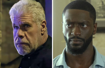 THE GENTLEMAN, (aka YA NO QUEDAN JUNGLAS), Ron Perlman, 2025. © Capelight Pictures / Courtesy Everett Collection; CROSS, from left: Aldis Hodge, Alona Tal, ‘Winnow', (Season 2, ep. 207, aired March 11, 2026). photo: Ian Watson / ©Amazon/MGM Studios / Courtesy Everett Collection