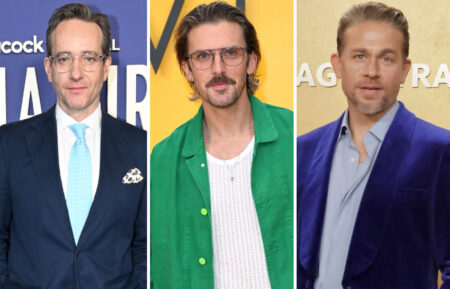 Matthew Macfadyen attends Peacock's The Miniature Wife Red Carpet Premiere and After Party in partnership with Esquire and ELLE on April 06, 2026 in Los Angeles, California. (Photo by Vivien Killilea/Getty Images for Hearst Magazines); Dan Stevens attends the 