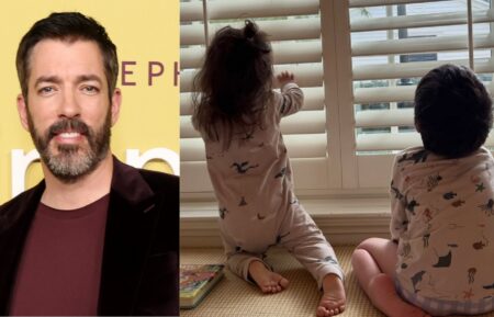 Drew Scott attend the Third Annual Rare Impact Fund Benefit hosted by Selena Gomez at Nya Studios on October 29, 2025 in Los Angeles, California; Drew Scott's kids, Piper and Parker, Instagram, April 16, 2026.
