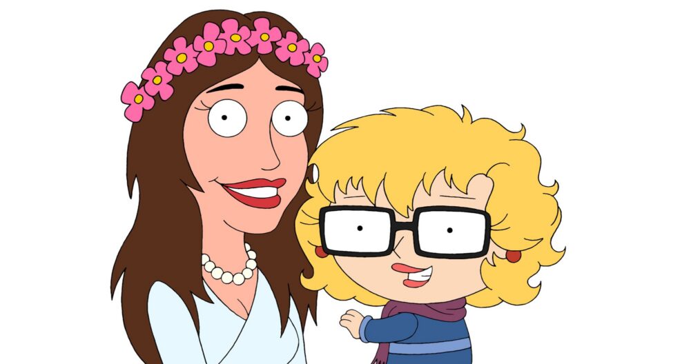 FAMILY GUY, (from left): Mother Maggie (guest voice by Anne Hathaway), Stewie Griffin, 'Go, Stewie, Go!', (Season 8, ep. 813, aired March 14, 2010), 1999-. TM and Copyright © 20th Century Fox Film Corp. All rights reserved.