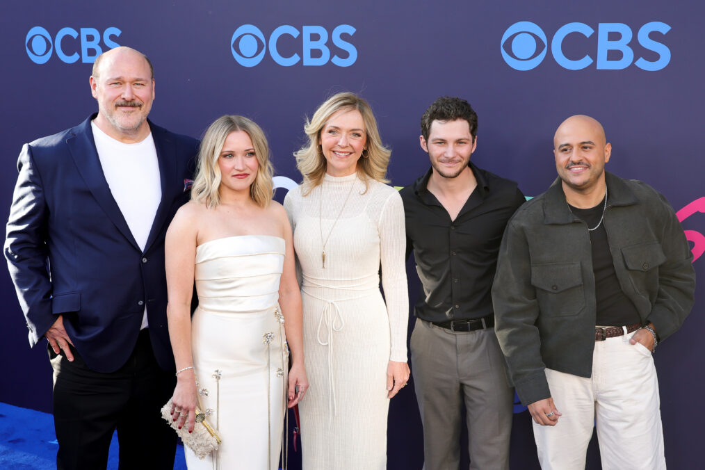 LOS ANGELES, CALIFORNIA - APRIL 15: (L-R) Will Sasso, Emily Osment, Rachel Bay Jones, Montana Jordan and Jessie Prez attends CBS Fest 2026 at Paramount Pictures Studios on April 15, 2026 in Los Angeles, California. (Photo by Kevin Winter/Getty Images)