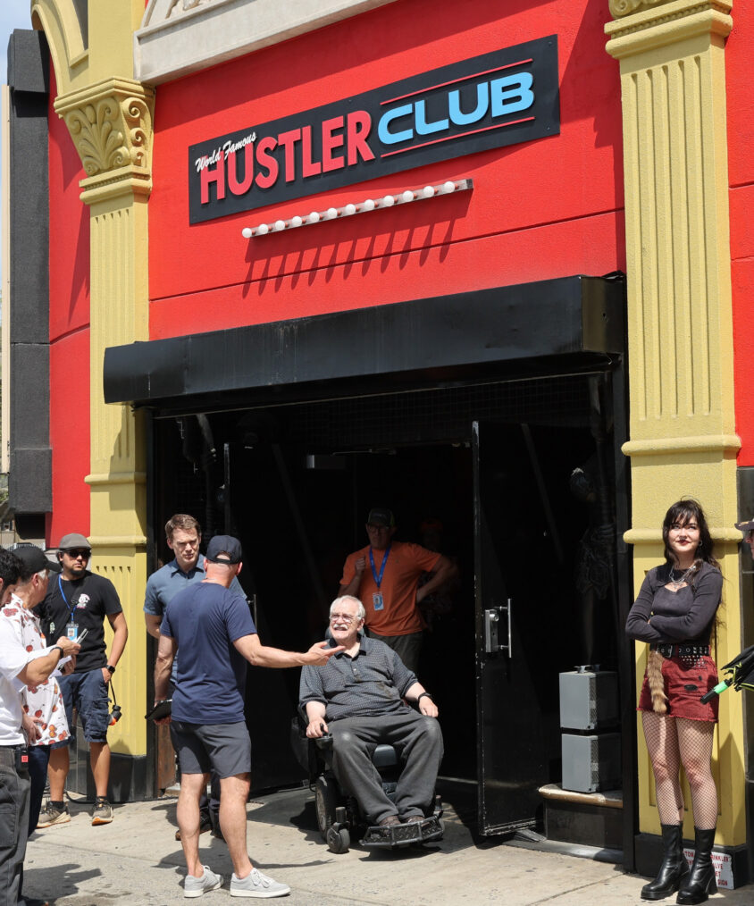 NEW YORK, NY - APRIL 16: Michael C. Hall, Brian Cox and Jessica Taylor are seen on the set of 