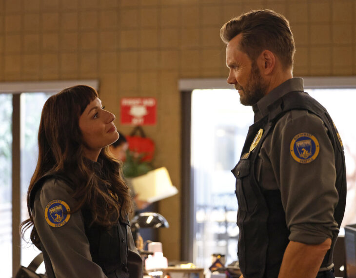 ANIMAL CONTROL: L-R: Grace Palmer and Joel McHale in the "Coyotes & Eagles" episode of ANIMAL CONTROL airing Thursday, Apr. 16 (9:01-9:31 PM ET/PT) on FOX. © 2026 Fox Media LLC. CR: Bettina Strauss/FOX.