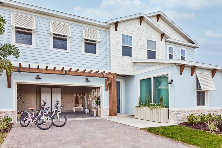 HGTV Smart Home 2026, front yard and garage.