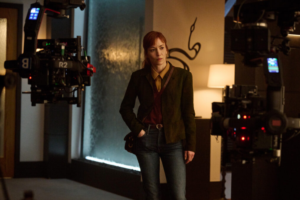 I Will Find You. Britt Lower as Rachel Mills in Episode #102 of I Will Find You. Cr. Christos Kalohoridis/Netflix