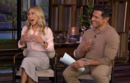 Ian McKellen, Kelly Ripa, and Mark Consuelos on the April 6, 2026, episode of ABC's 'Live With Kelly and Mark.'