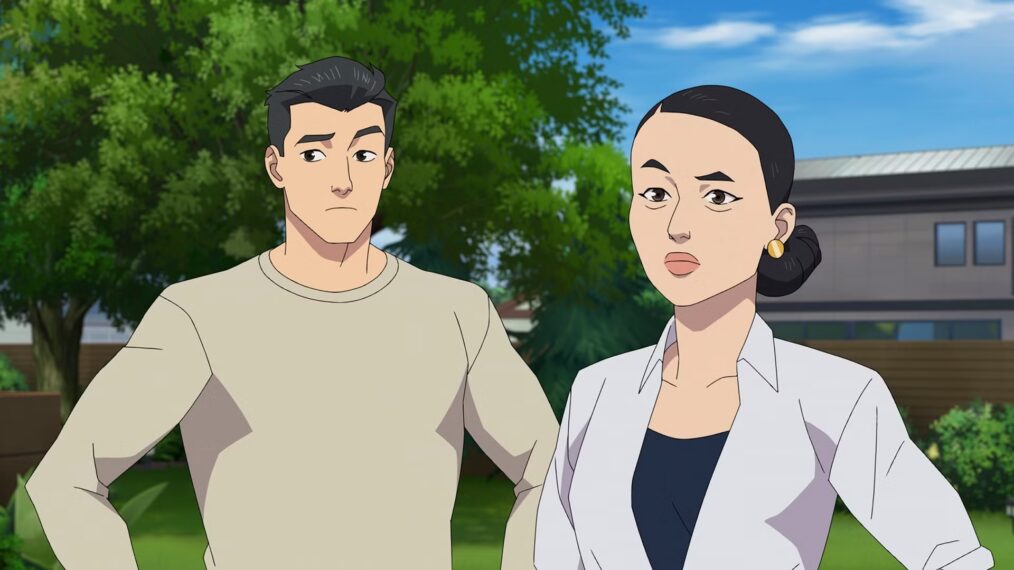 Sandra Oh and Steven Yeun - Invincible Season 4 Episode 6