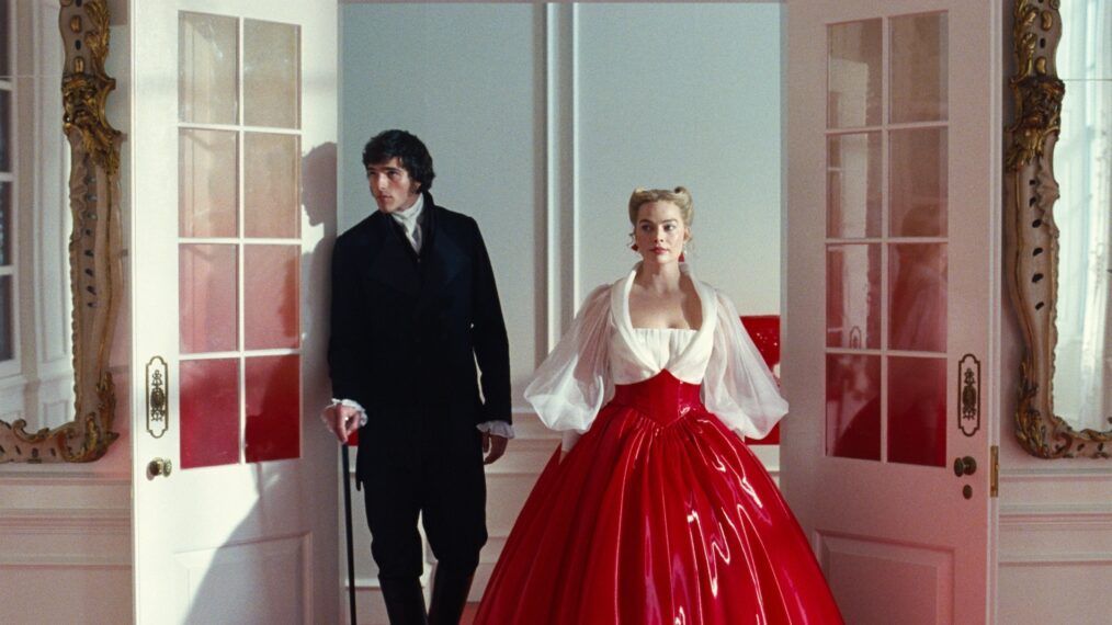Jacob Elordi and Margot Robbie in the film 'Wuthering Heights,' 2026.