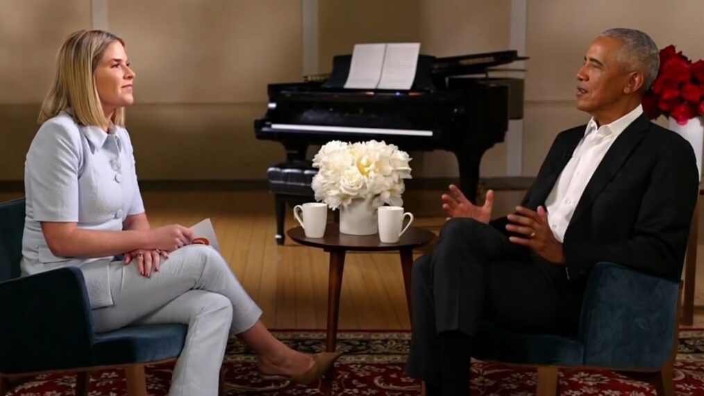 Jenna Bush Hager and Barack Obama on the April 21, 2026, episode of NBC's 'Today.'