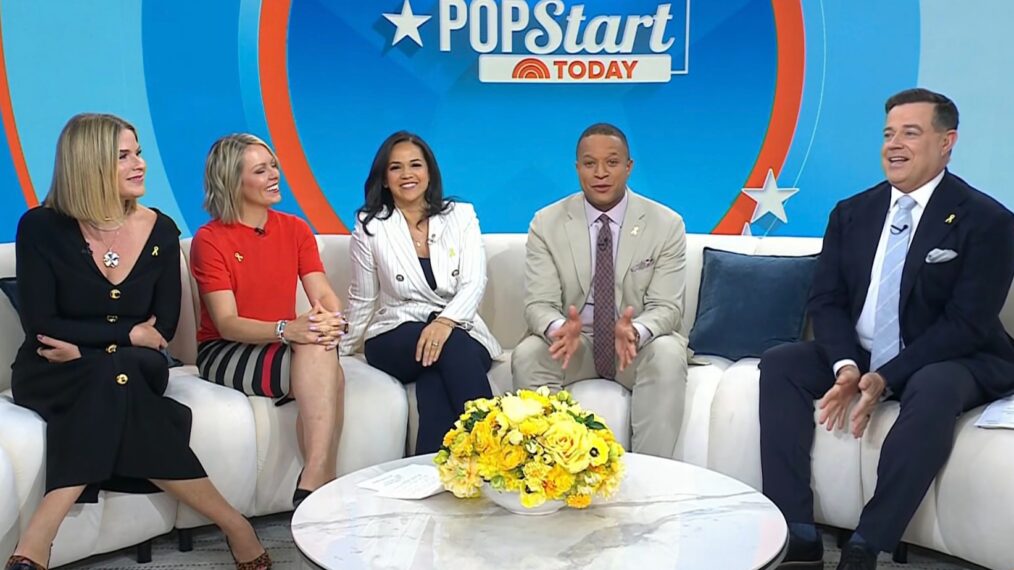Jenna Bush Hager, Dylan Dreyer, Laura Jarrett, Craig Melvin, and Carson Daly on the April 2, 2026, episode of NBC's 'Today.'