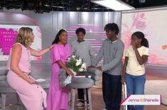 Jenna Bush Hager, Sheinelle Jones and her kids Uche, Clara, and Kayin on the April 14, 2026, episode of 'Today With Jenna & Sheinelle.'