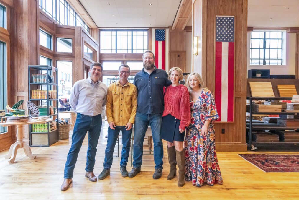 Jim Rasberry, Josh Nowell, Ben Napier, Erin Napier, and Mallorie Rasberry, HGTV 'Home Town: Inn This Together,' Season 1 promo pic 2026.