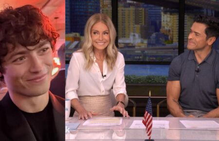 Joaquin Consuelos via Kelly Ripa's Instagram, April 10, 2026; Kelly Ripa and Mark Consuelos on the April 13, 2026, episode of ABC's 'Live With Kelly and Mark.'