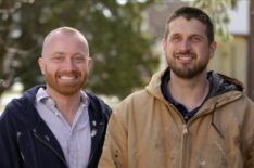 Keith Bynum and Evan Thomas on Season 1, Episode 8, of HGTV's 'Bargain Block,' 2021.