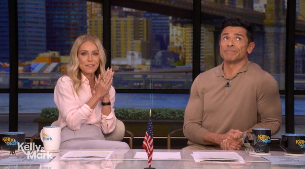 Kelly Ripa and Mark Consuelos on the April 6, 2026, episode of ABC's 'Live With Kelly and Mark.'