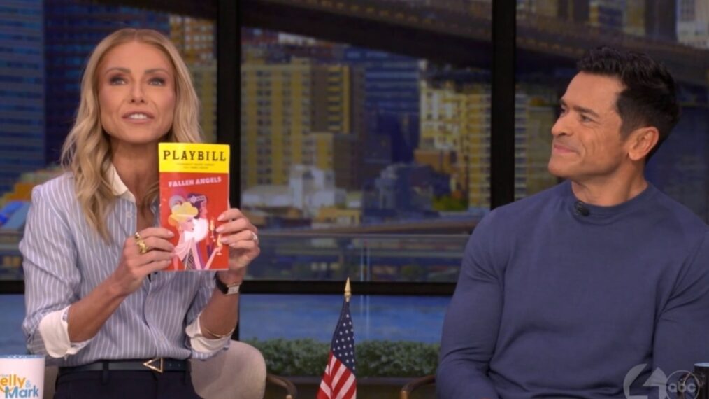 Kelly Ripa and Mark Consuelos on the April 8, 2026, episode of ABC's 'Live With Kelly and Mark.'