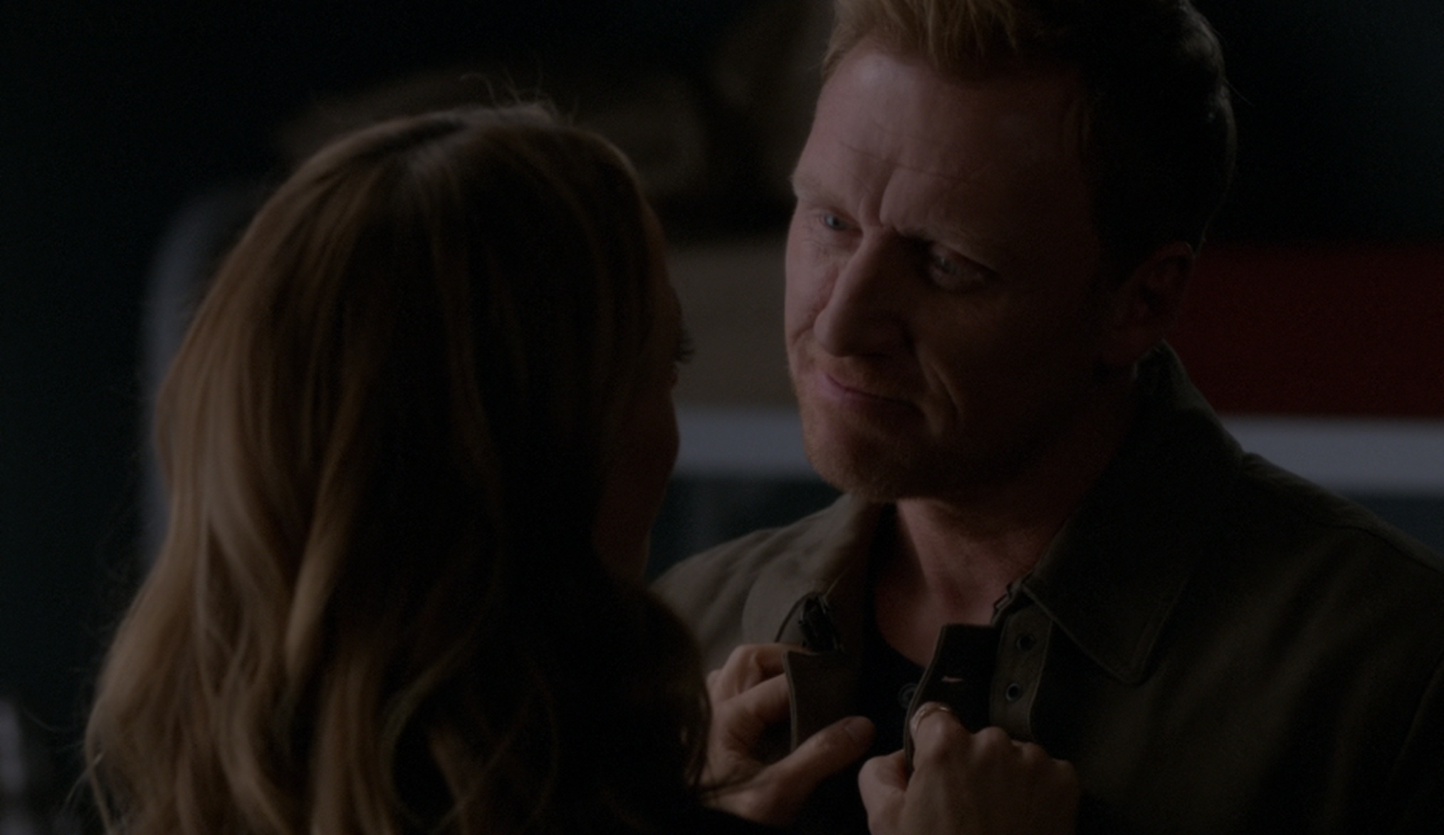 Kim Raver and Kevin McKidd in Grey's Anatomy Season 16 Episode 10