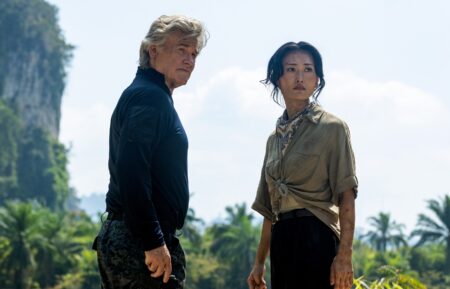 Kurt Russell and Mari Yamamoto, 'Monarch: Legacy of Monsters,' Season 2, Episode 10, Apple TV, May 1, 2026.