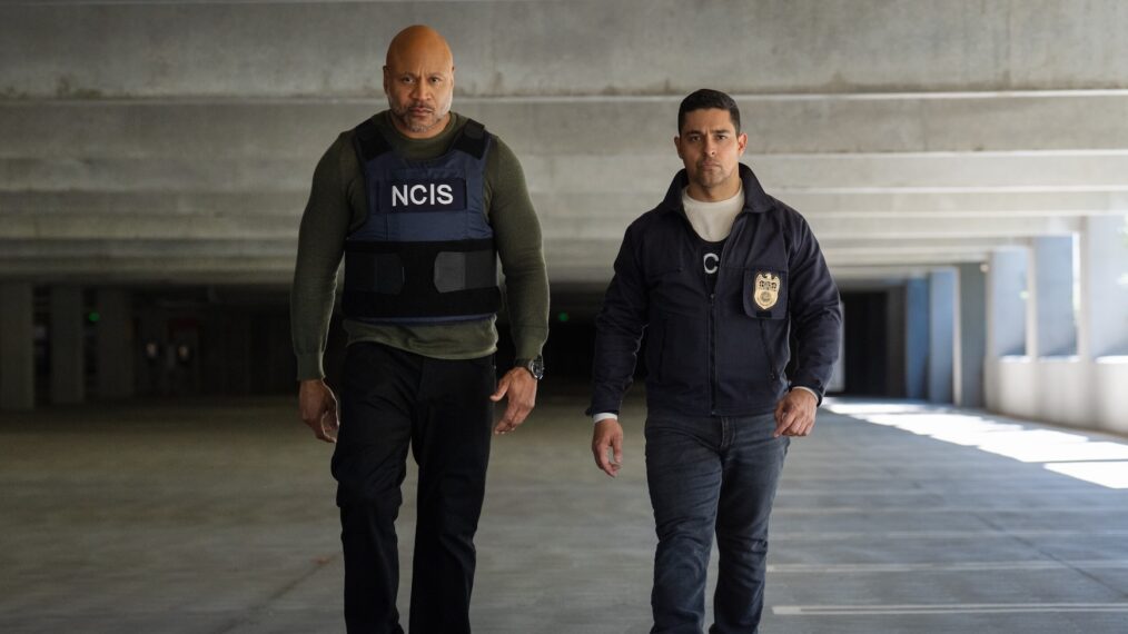 LL Cool J and Wilmer Valderrama on Season 23, Episode 18, of CBS' 'NCIS,' April 28, 2026.