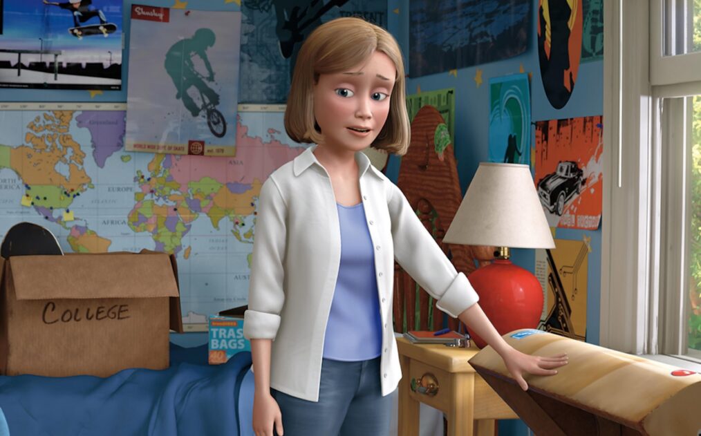 TOY STORY 3, from left: Andy (voice: John Morris), Andy's Mom (voice: Laurie Metcalf), 2010. ©Buena Vista Pictures/courtesy Everett Collection
