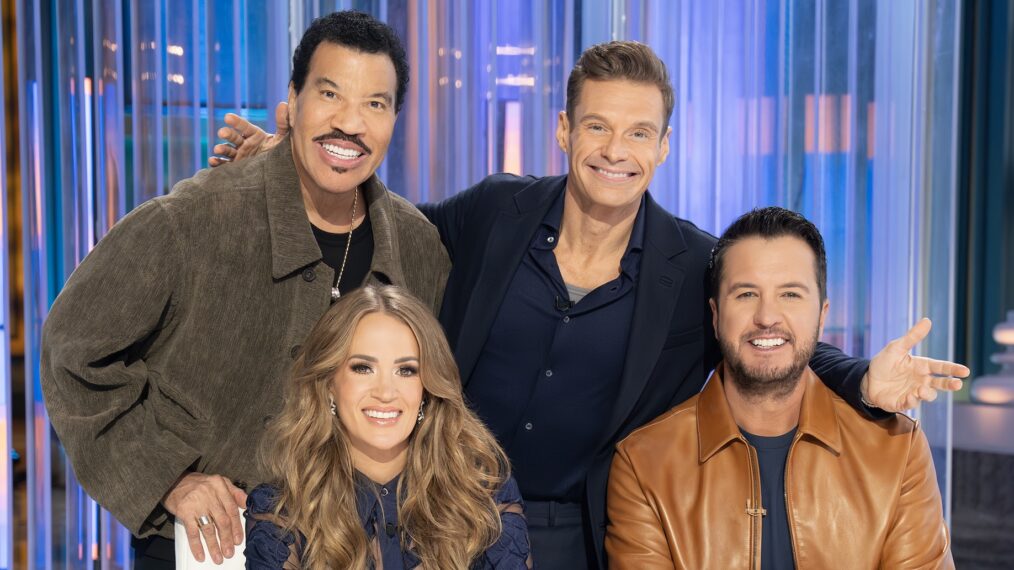Lionel Richie, Carrie Underwood, Ryan Seacrest, Luke Bryan, 'American Idol,' ABC.