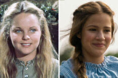 LITTLE HOUSE ON THE PRAIRIE, Melissa Sue Anderson, Season 3, 1974-1983; ORDINARY ANGELS, (aka ANGELES INESPERADOS), Spanish language character poster, Skywalker Hughes, 2024. © Lionsgate / Courtesy Everett Collection