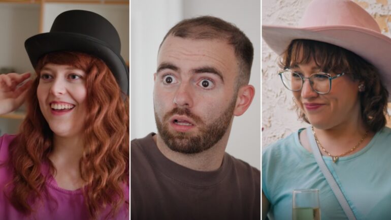 Emma Miller, Connor Tomlinson, and Dani Bowman in Love on the Spectrum Deleted Scenes