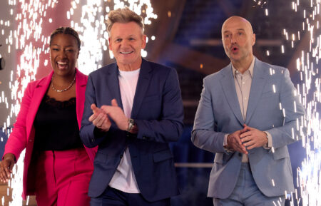 Judge Tiffany Derry, host/Judge Gordon Ramsay and Judge Joe Bastianich — 'MasterChef: Global Gauntlet'