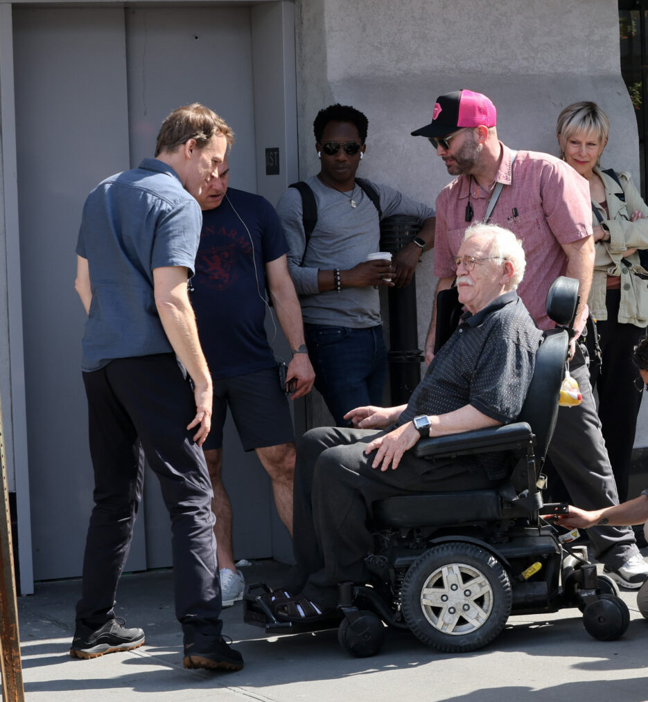 NEW YORK, NY - APRIL 16: Michael C. Hall and Brian Cox are seen on the set of 