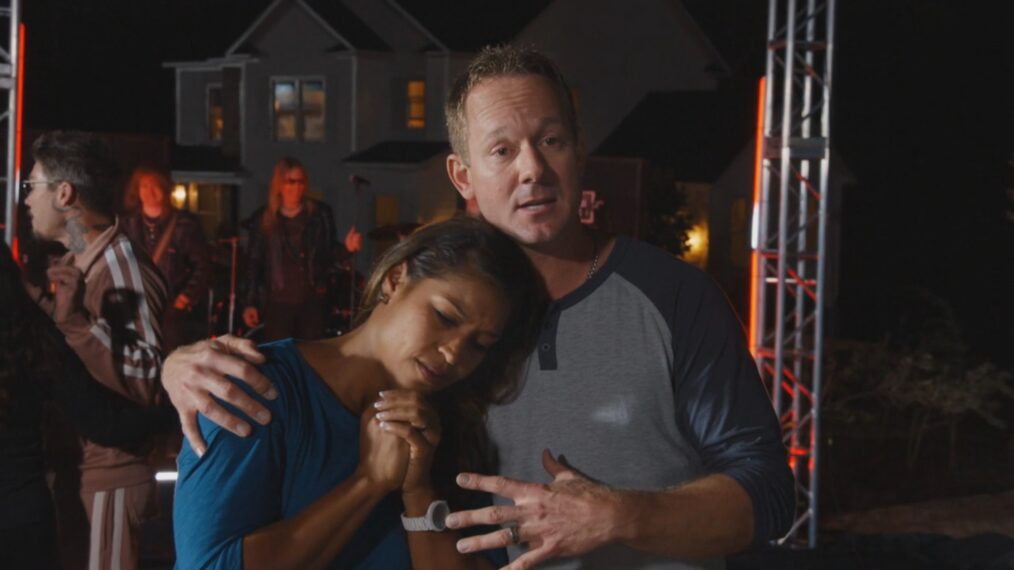 Mika and Brian Kleinschmidt on Season 2 of HGTV's 'Rock the Block,' 2021.