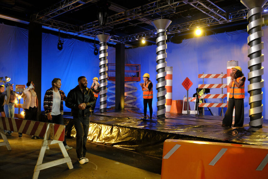 HOUSE OF VILLAINS -- "It Feels So Good To Be Hated" Episode 310 -- Pictured: (l-r) Tyson Apostol, Johnny Middlebrooks, Christine Quinn, Kate Chastain, Tiffany New York Pollard -- (Photo by: Adam Rose/Peacock)