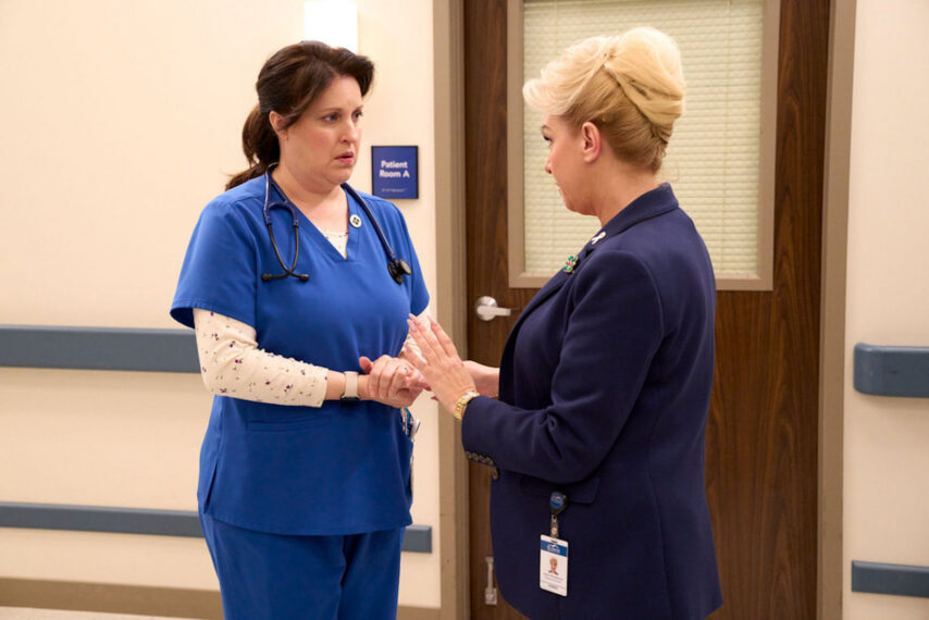 Allison Tolman as Alex, Wendi Mclendon Covey as Joyce — 'St. Denis Medical'