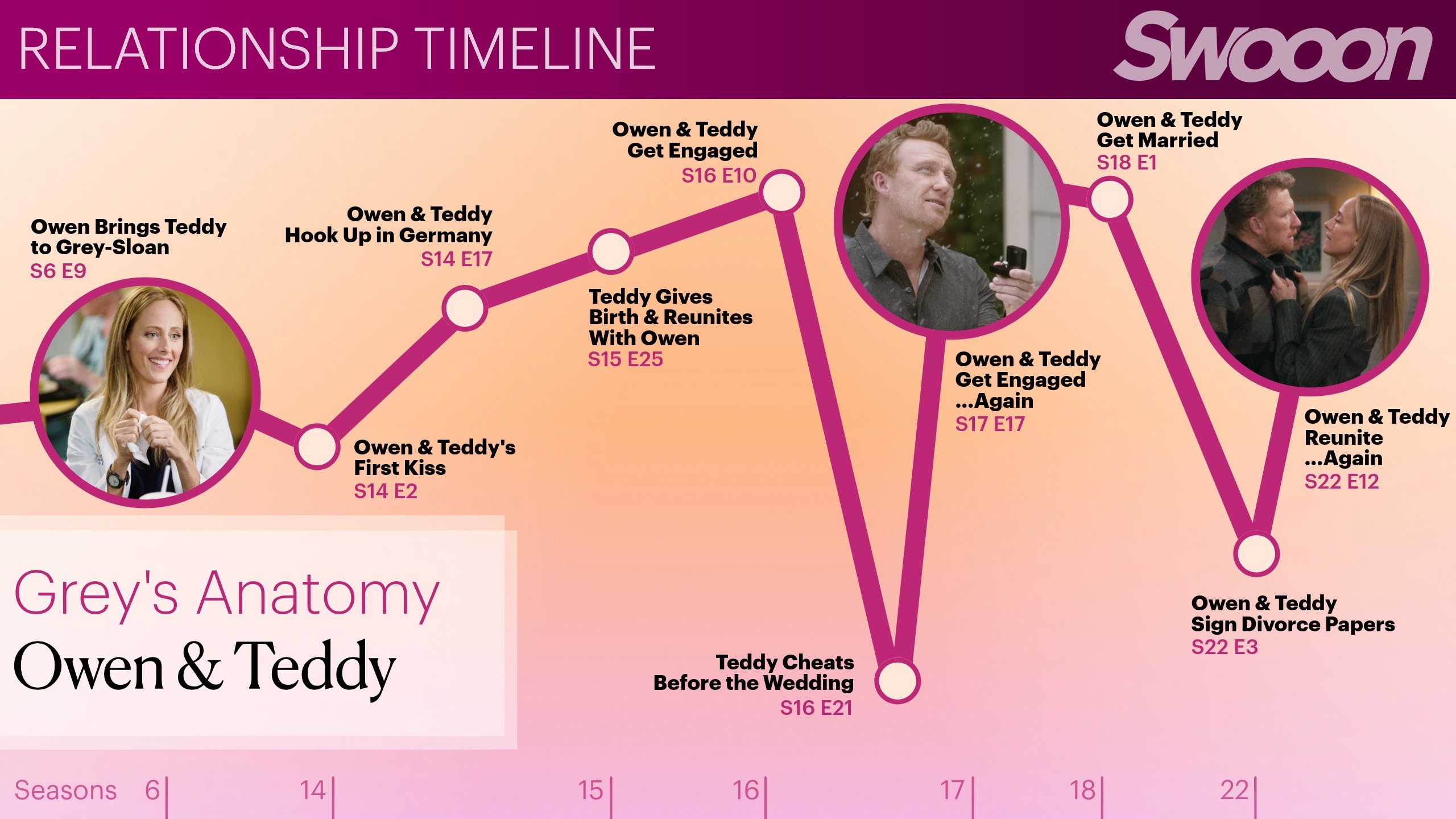 Owen and Teddy's relationship timeline on 'Grey's Anatomy'