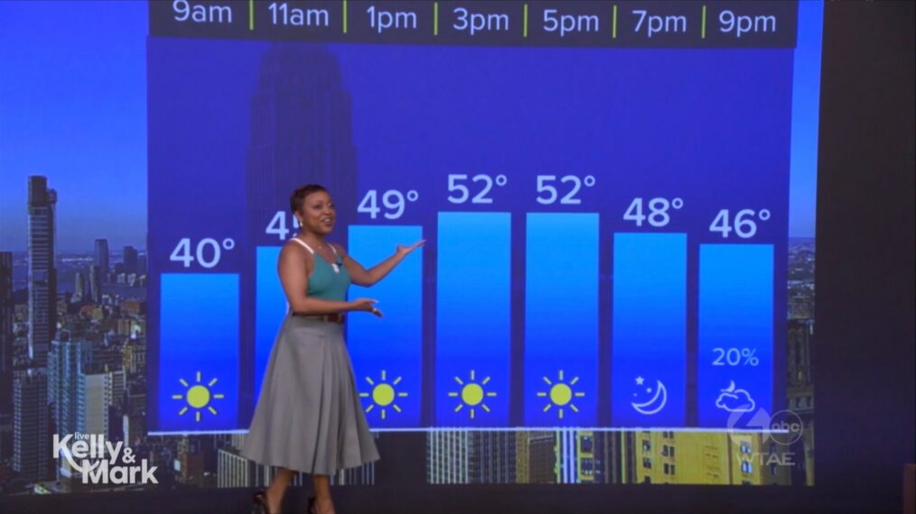 Quinta Brunson on the April 21, 2026, episode of 'Live With Kelly and Mark.'