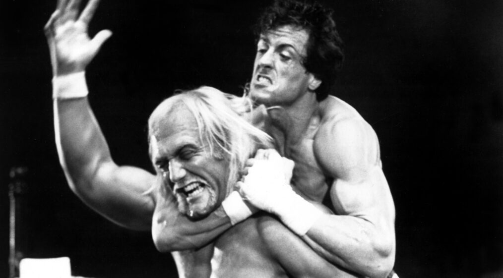 ROCKY III, Hulk Hogan, Sylvester Stallone, 1982, © United Artists/MGM / Courtesy: Everett Collection