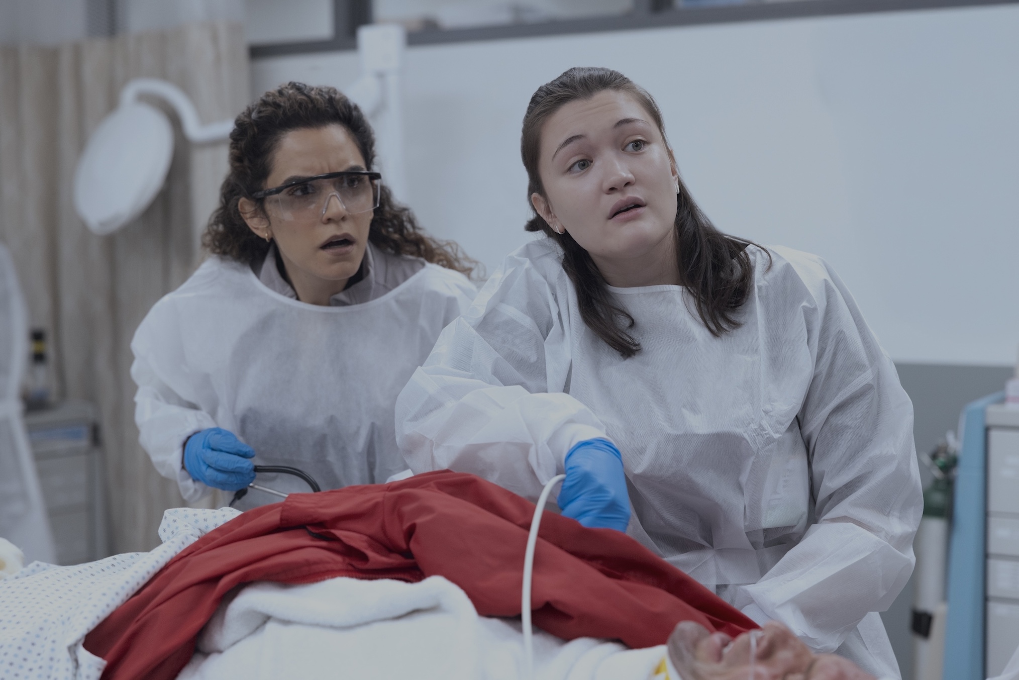 Santos and Al-Hashimi in 'The Pitt'