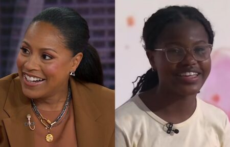 Sheinelle Jones on the April 22, 2026, episode of NBC's 'Today With Jenna & Sheinelle'; Sheinelle Jones' daughter, Clara, on the April 14, 2026, episode of NBC's 'Today With Jenna & Sheinelle.'
