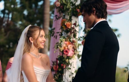 Jessica Blair Herman, Sydney Sweeney, Jacob Elordi, 'Euphoria' Season 3, Episode 3, HBO, April 26, 2026.