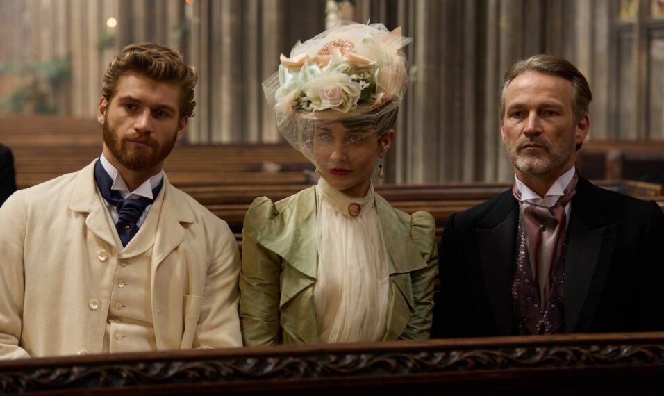 MASTERPIECEThe Forsytes Episode Three Sunday, April 5 at 9/8c on PBS Jo hopes to fulfill newfound obligations while James’s attempts to sabotage him intensify. June seeks solace with Philip. Soames promises Irene a move to Paris and support for her dancing. Shown L-R: Jolyon Jr (Danny Griffin), Frances (Tuppence Middleton), Jolyon Sr (Stephen Moyer) For editorial use only. Photographer: Sean Gleason Courtesy of Mammoth Screen & MASTERPIECE