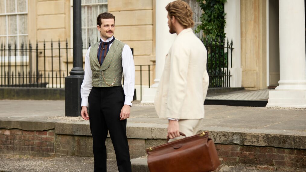 MASTERPIECE The Forsytes Episode Five Sunday, April 19 at 9/8c on PBS Disaster strikes at Forsyte & Co. as Soames puts an end to Irene’s Parisian dreams. Louisa faces a shock eviction. Can Jo save the day? Shown L-R: Soames (Joshua Orpin), Jolyon Jr (Danny Griffin) For editorial use only. Photographer: Sean Gleason/PBS Courtesy of Mammoth Screen & MASTERPIECE