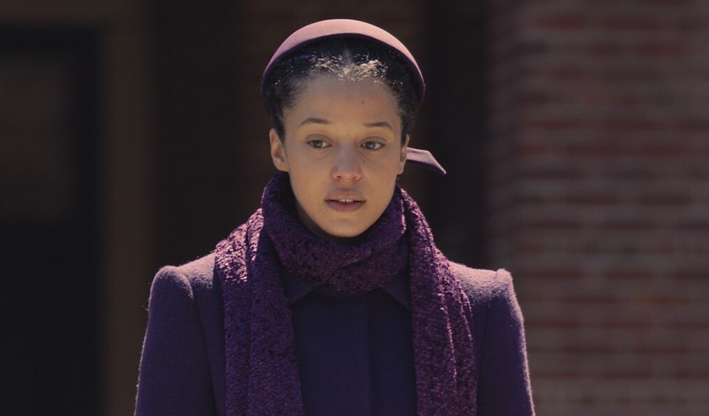 THE TESTAMENTS - “Perfect Teeth” - As Agnes begins the rituals that mark her coming of age, she struggles with the confusing stirrings of adolescence. Meanwhile, Daisy is subjected to Gilead’s system of discipline. (Disney/Russ Martin) CHASE INFINITI