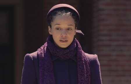 THE TESTAMENTS - “Perfect Teeth” - As Agnes begins the rituals that mark her coming of age, she struggles with the confusing stirrings of adolescence. Meanwhile, Daisy is subjected to Gilead’s system of discipline. (Disney/Russ Martin) CHASE INFINITI