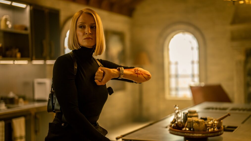 Uma Thurman as Charley in Dexter: Resurrection, episode 10, season 1, streaming on Paramount+, 2025. Photo Credit: Zach Dilgard/Paramount+.