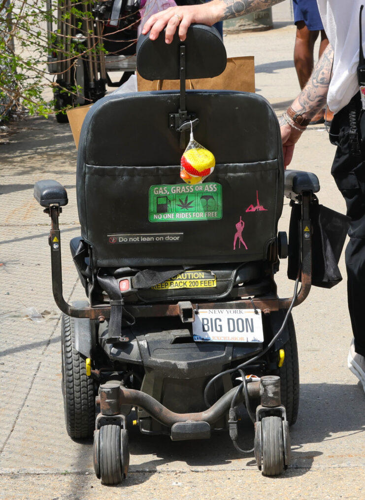 NEW YORK, NY - APRIL 16: View of a wheelchair is seen on the set of 