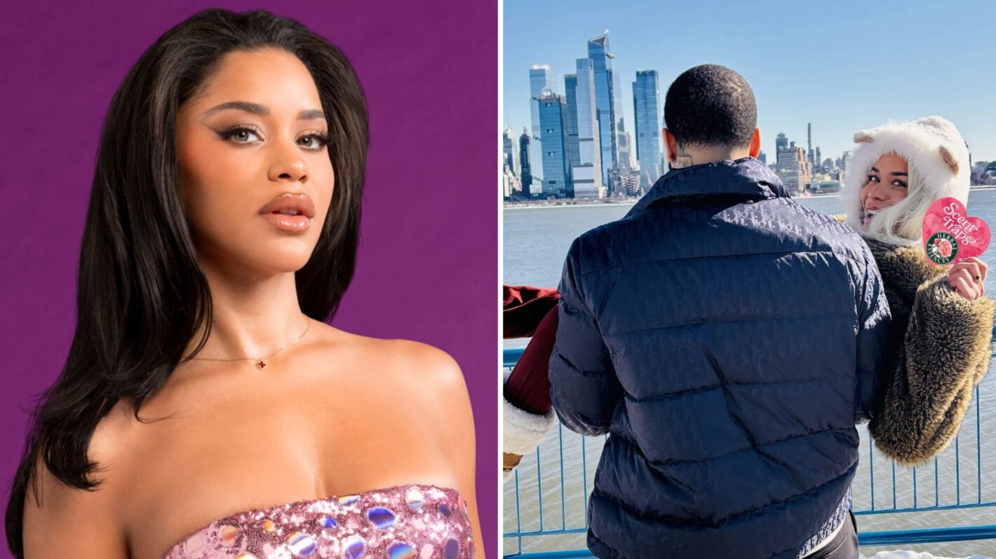 Amaya on 'Love Island: Beyond the Villa,' Amaya being carried by her boyfriend with his back facing the camera