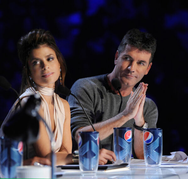 Paula Abdul and Simon Cowell