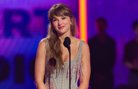 Taylor Swift accepts the Pop Album of the Year award onstage at the 2026 iHeartRadio Music Awards at Dolby Theatre on March 26, 2026 in Los Angeles, California