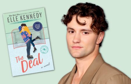 A cover of Elle Kennedy's The Deal next to Khobe Clarke
