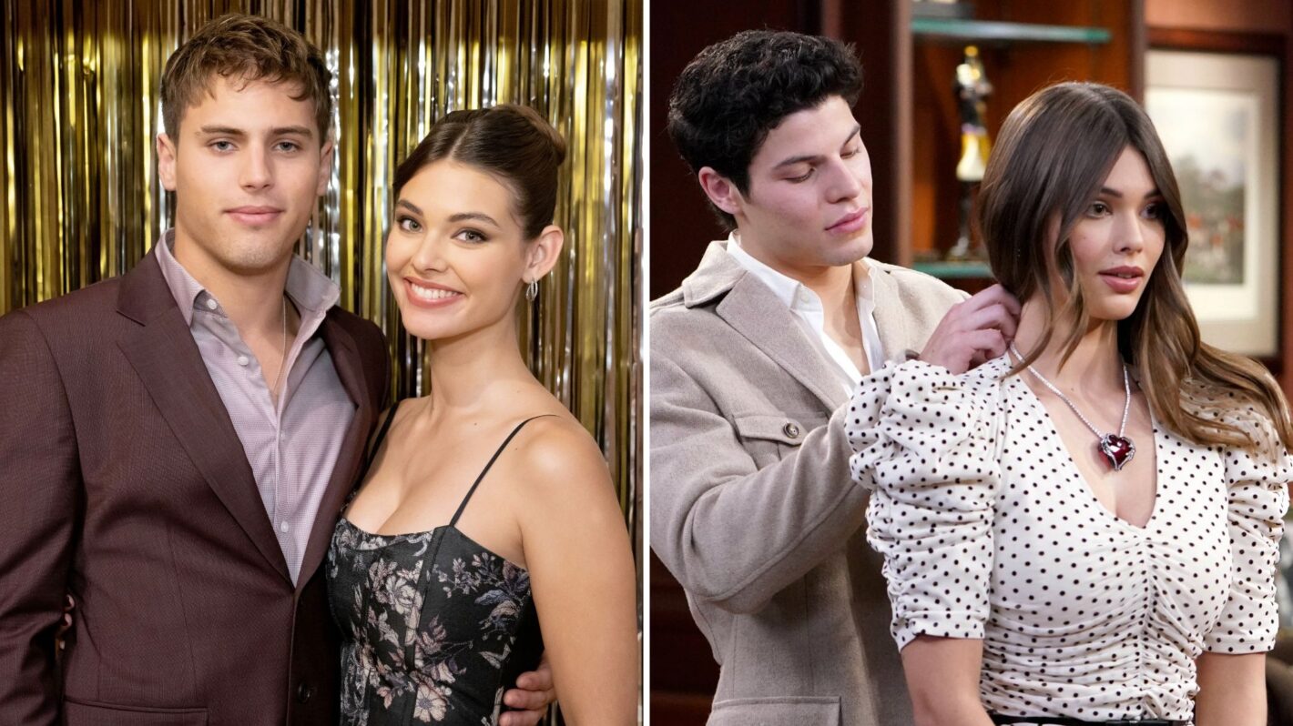 Laneya Grace with Crew Morrow and Brayan Nicolette on 'The Bold and the Beautiful'